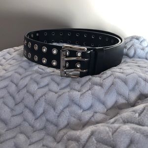 Black Double Loop Belt